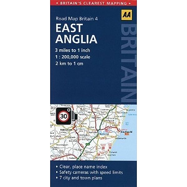 AA Road Map Britain East Anglia
