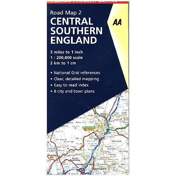 AA Road Map Britain Straßenkarte Central South England