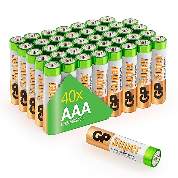 AAA Batterie GP Super Alkaline 1,5V , 40er Pack