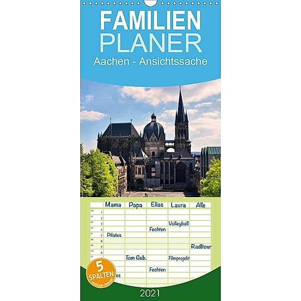 Aachen - Ansichtssache - Familienplaner hoch (Wandkalender 2021 , 21 cm x 45 cm, hoch), Thomas Bartruff