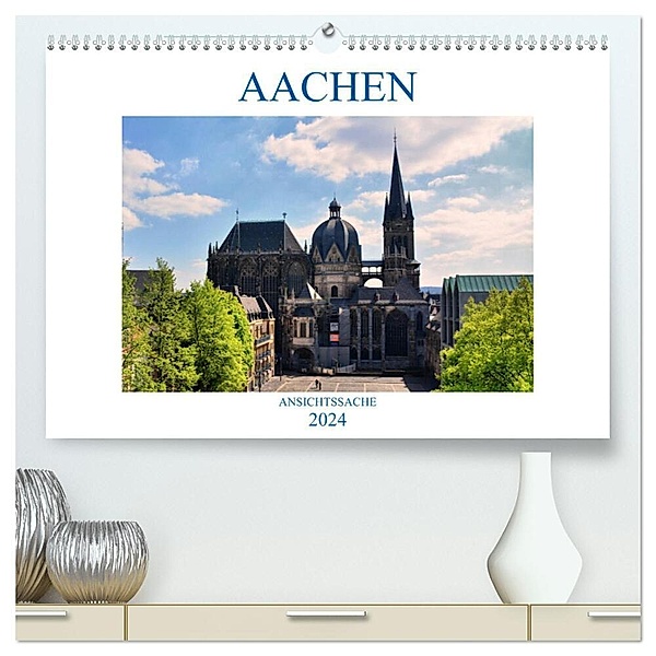 Aachen - Ansichtssache (hochwertiger Premium Wandkalender 2024 DIN A2 quer), Kunstdruck in Hochglanz, Thomas Bartruff