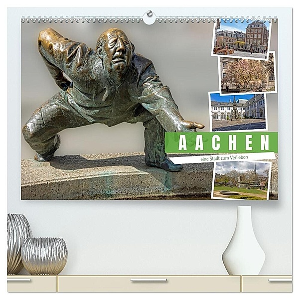 Aachen - ein Stadt zum Verlieben (hochwertiger Premium Wandkalender 2025 DIN A2 quer), Kunstdruck in Hochglanz, Calvendo, Gisela Braunleder