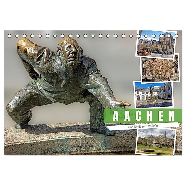 Aachen - ein Stadt zum Verlieben (Tischkalender 2025 DIN A5 quer), CALVENDO Monatskalender, Calvendo, Gisela Braunleder