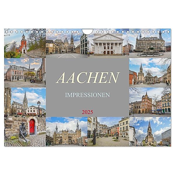 Aachen Impressionen (Wandkalender 2025 DIN A4 quer), CALVENDO Monatskalender, Calvendo, Dirk Meutzner