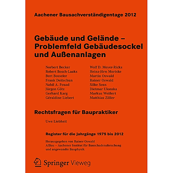 Aachener Bausachverständigentage 2012