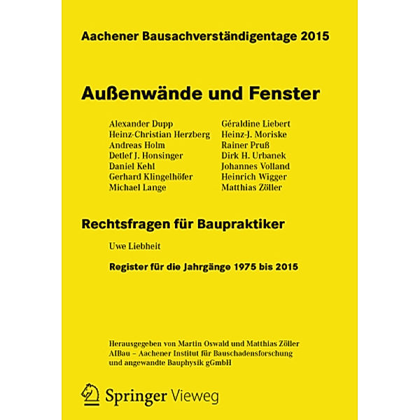 Aachener Bausachverständigentage 2015