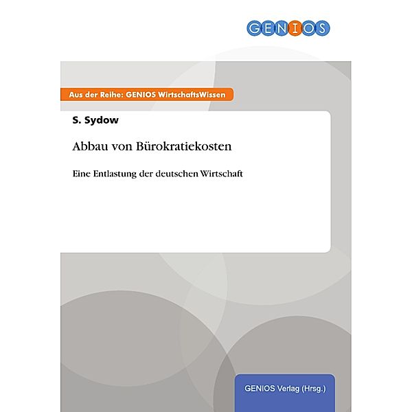 Abbau von Bürokratiekosten, S. Sydow