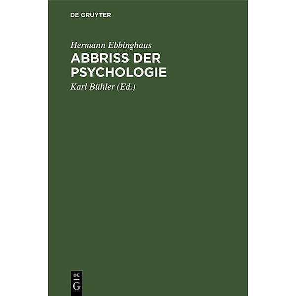 Abbriss der Psychologie, Hermann Ebbinghaus