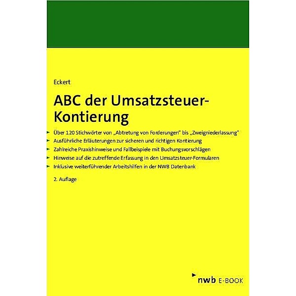 ABC der Umsatzsteuer-Kontierung, Karl-Hermann Eckert