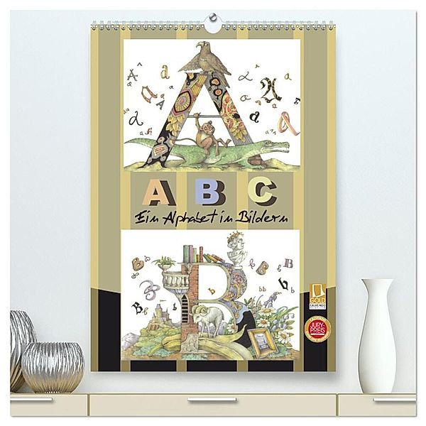 ABC. Ein Alphabet in Bildern. (hochwertiger Premium Wandkalender 2024 DIN A2 hoch), Kunstdruck in Hochglanz, Kateryna Yerokhina