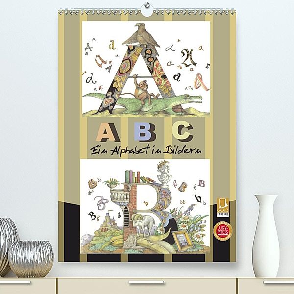 ABC. Ein Alphabet in Bildern. (Premium, hochwertiger DIN A2 Wandkalender 2023, Kunstdruck in Hochglanz), Kateryna Yerokhina