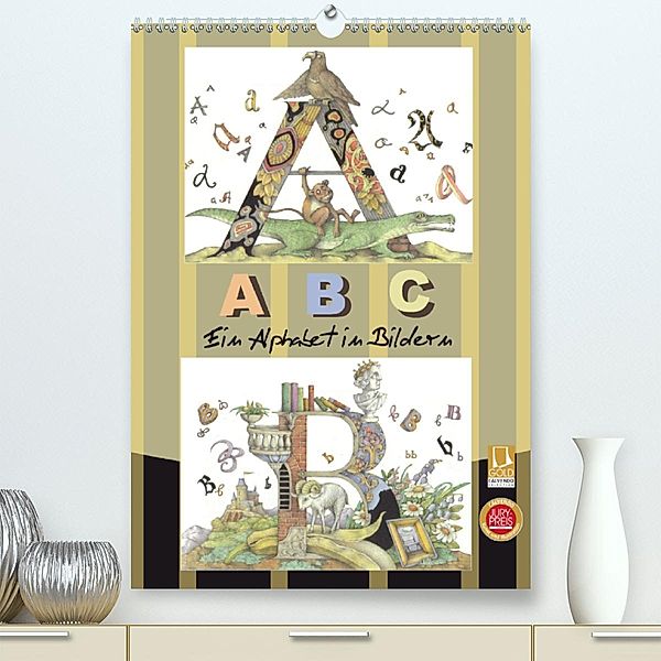 ABC. Ein Alphabet in Bildern. (Premium-Kalender 2020 DIN A2 hoch), Kateryna Yerokhina