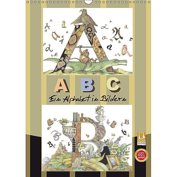 ABC. Ein Alphabet in Bildern. (Wandkalender 2019 DIN A3 hoch), Kateryna Yerokhina