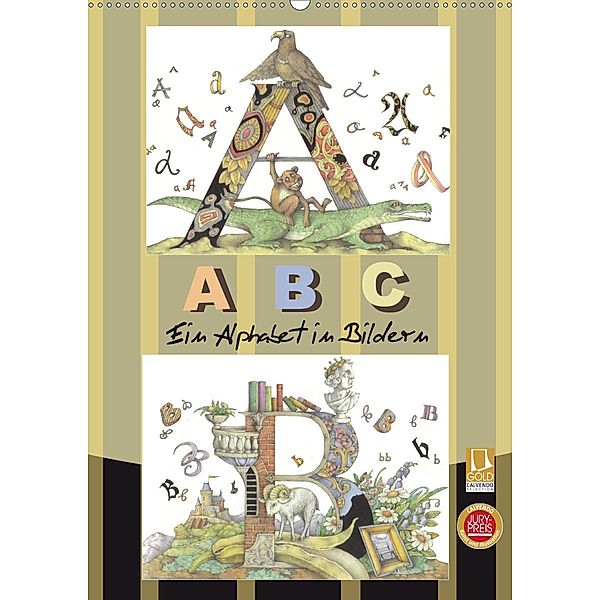 ABC. Ein Alphabet in Bildern. (Wandkalender 2020 DIN A2 hoch), Kateryna Yerokhina
