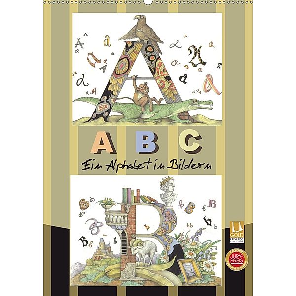 ABC. Ein Alphabet in Bildern. (Wandkalender 2021 DIN A2 hoch), Kateryna Yerokhina