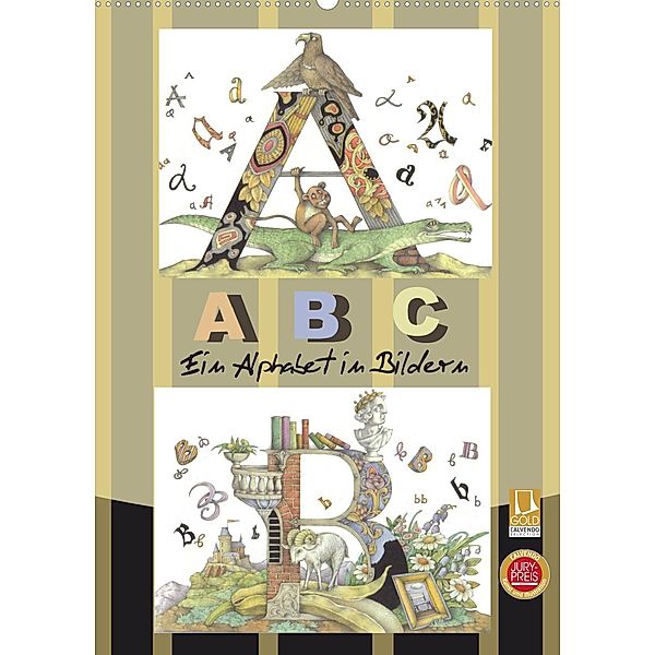 ABC. Ein Alphabet in Bildern. (Wandkalender 2023 DIN A2 hoch), Kateryna Yerokhina