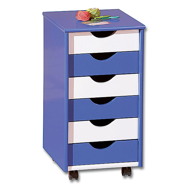 ABC Rollcontainer Beppo (Farbe: blau/weiss)