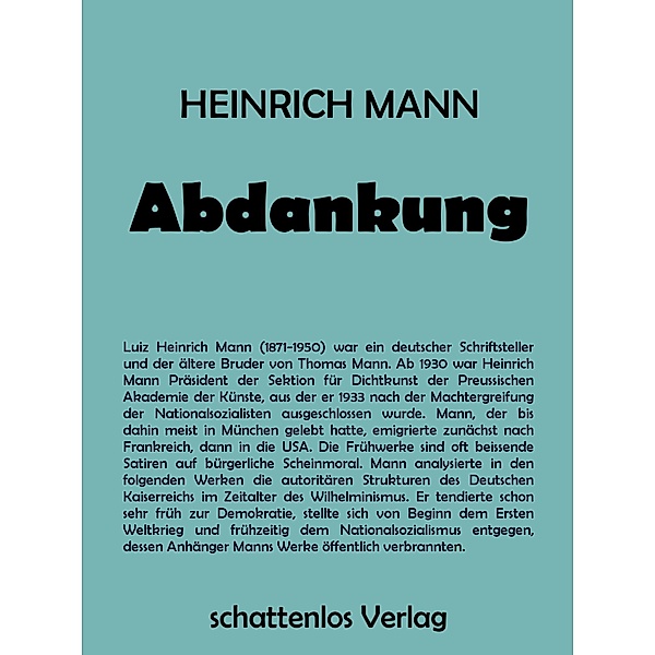 Abdankung, Heinrich Mann
