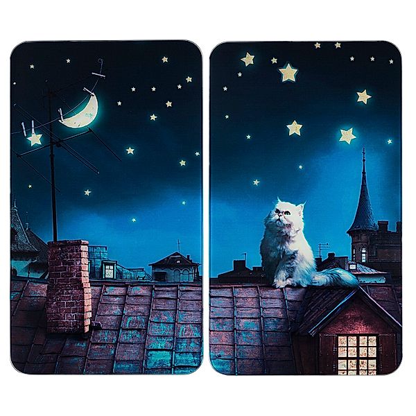 Abdeckplatte Universal MOON CAT 2er-Set