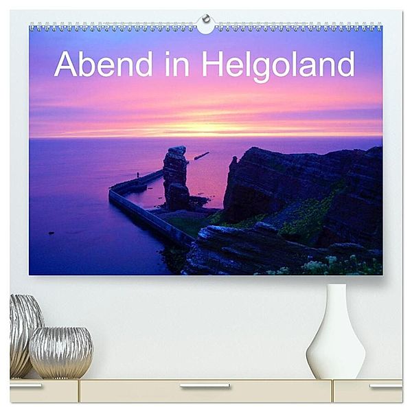 Abend in Helgoland (hochwertiger Premium Wandkalender 2024 DIN A2 quer), Kunstdruck in Hochglanz, Kattobello