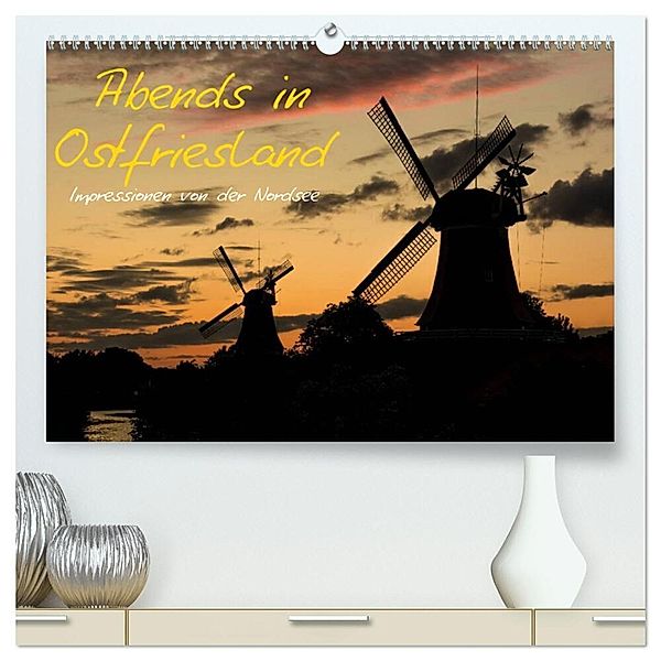Abends in Ostfriesland (hochwertiger Premium Wandkalender 2024 DIN A2 quer), Kunstdruck in Hochglanz, Marcel Wenk