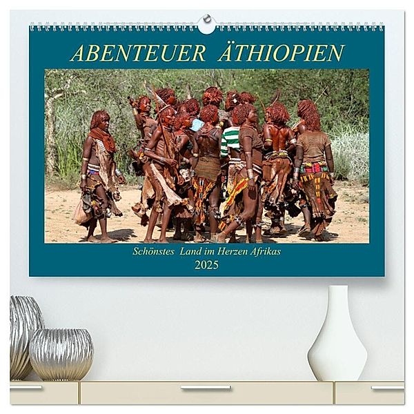 Abenteuer Äthiopien (hochwertiger Premium Wandkalender 2025 DIN A2 quer), Kunstdruck in Hochglanz, Calvendo, Roland Brack
