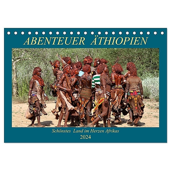 Abenteuer Äthiopien (Tischkalender 2024 DIN A5 quer), CALVENDO Monatskalender, Roland Brack
