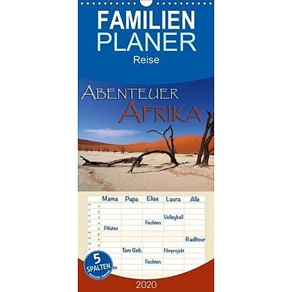 Abenteuer Afrika - Familienplaner hoch (Wandkalender 2020 , 21 cm x 45 cm, hoch), Gerald Pohl