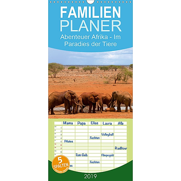 Abenteuer Afrika - Im Paradies der Tiere - Familienplaner hoch (Wandkalender 2019 , 21 cm x 45 cm, hoch), Daniel Rohr