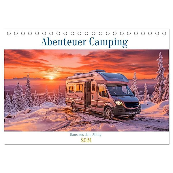 Abenteuer Camping (Tischkalender 2024 DIN A5 quer), CALVENDO Monatskalender, Steffen Gierok-Latniak