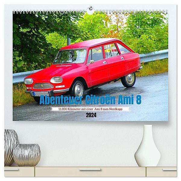 Abenteuer Citroen Ami 8 (hochwertiger Premium Wandkalender 2024 DIN A2 quer), Kunstdruck in Hochglanz, Bernhard Conrad