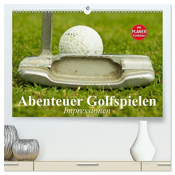 Abenteuer Golfspielen. Impressionen (hochwertiger Premium Wandkalender 2024 DIN A2 quer), Kunstdruck in Hochglanz, Elisabeth Stanzer