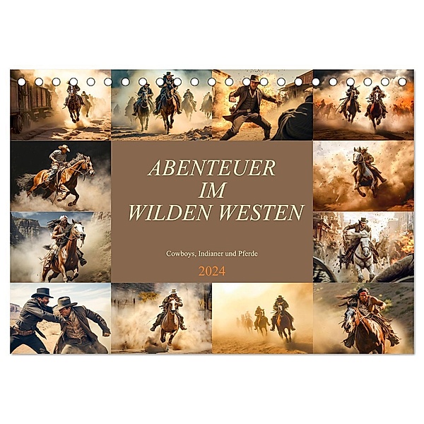 Abenteuer im Wilden Westen (Tischkalender 2024 DIN A5 quer), CALVENDO Monatskalender, Dirk Meutzner