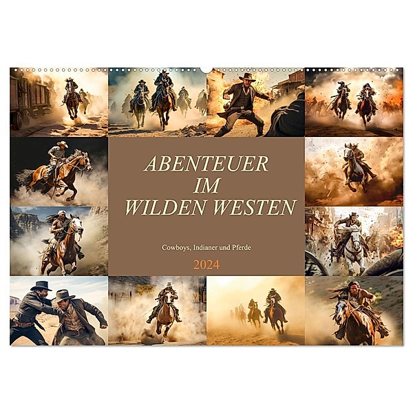 Abenteuer im Wilden Westen (Wandkalender 2024 DIN A2 quer), CALVENDO Monatskalender, Dirk Meutzner