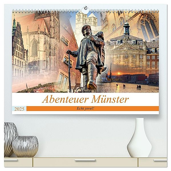 Abenteuer Münster - Echt jovel! (hochwertiger Premium Wandkalender 2025 DIN A2 quer), Kunstdruck in Hochglanz, Calvendo, Viktor Gross