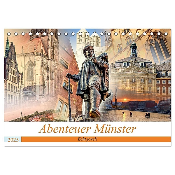Abenteuer Münster - Echt jovel! (Tischkalender 2025 DIN A5 quer), CALVENDO Monatskalender, Calvendo, Viktor Gross