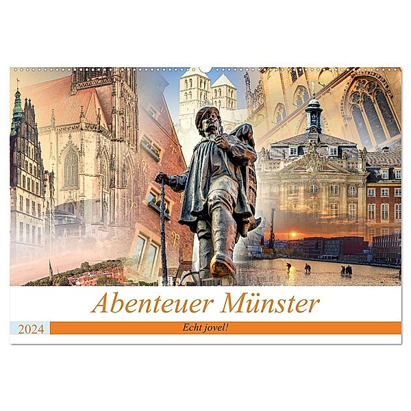 Abenteuer Münster - Echt jovel! (Wandkalender 2024 DIN A2 quer), CALVENDO Monatskalender, Viktor Gross