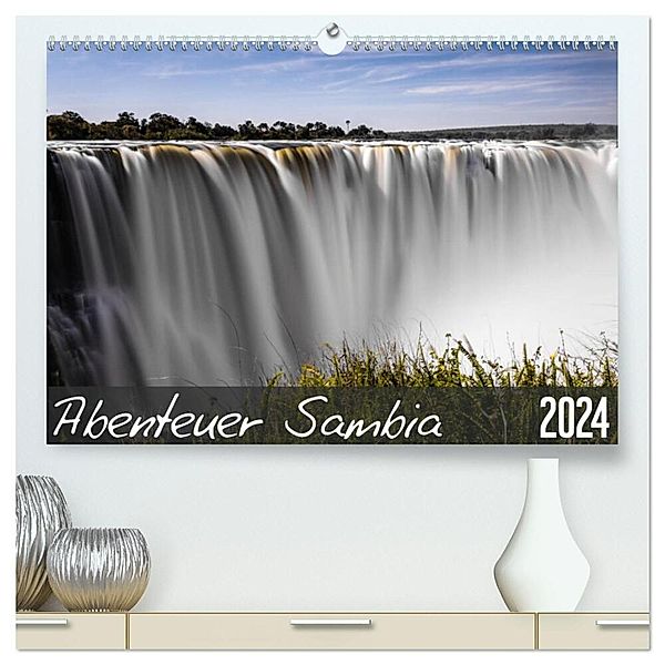 Abenteuer Sambia (hochwertiger Premium Wandkalender 2024 DIN A2 quer), Kunstdruck in Hochglanz, Carsten und Stefanie Krüger