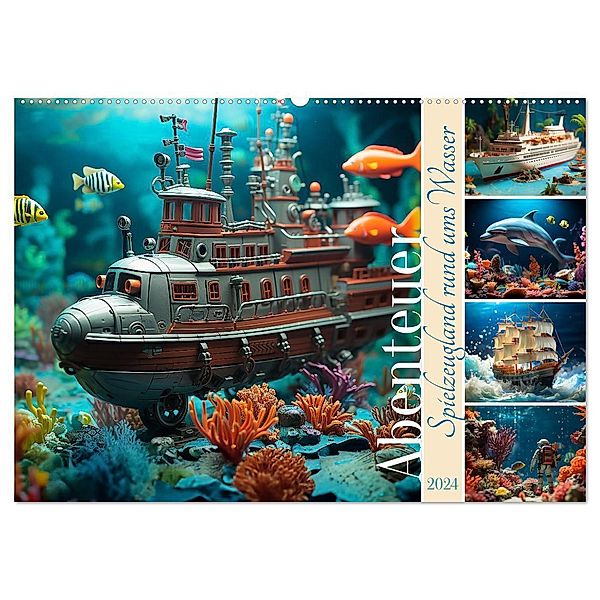 Abenteuer Spielzeugland rund ums Wasser (Wandkalender 2024 DIN A2 quer), CALVENDO Monatskalender, Kerstin Waurick