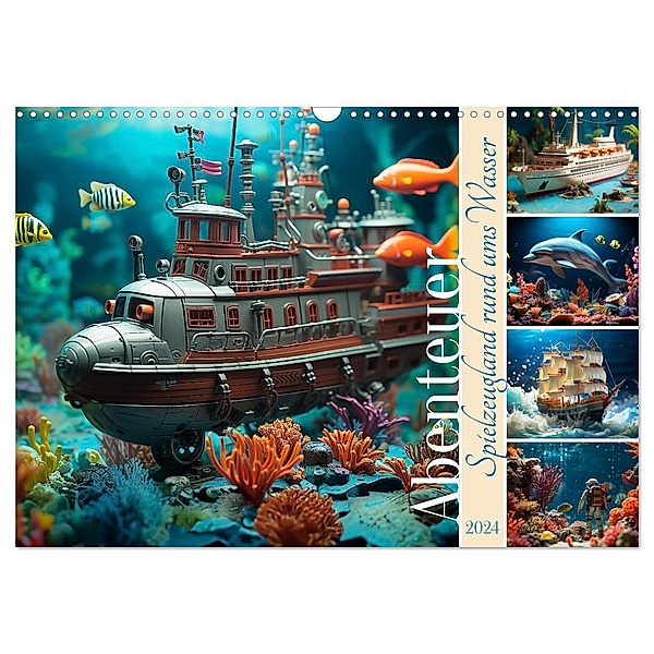 Abenteuer Spielzeugland rund ums Wasser (Wandkalender 2024 DIN A3 quer), CALVENDO Monatskalender, Kerstin Waurick