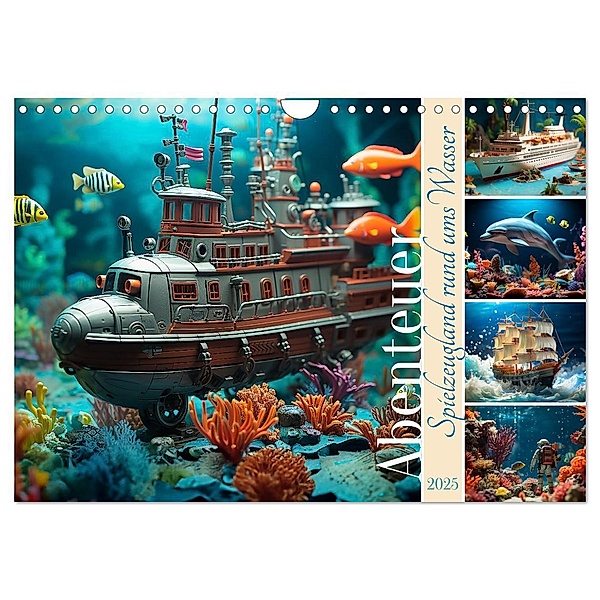 Abenteuer Spielzeugland rund ums Wasser (Wandkalender 2025 DIN A4 quer), CALVENDO Monatskalender, Calvendo, Kerstin Waurick