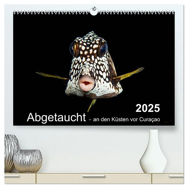 Abgetaucht - an den Küsten vor Curaçao (hochwertiger Premium Wandkalender 2025 DIN A2 quer), Kunstdruck in Hochglanz, Calvendo, Yvonne Kühnast