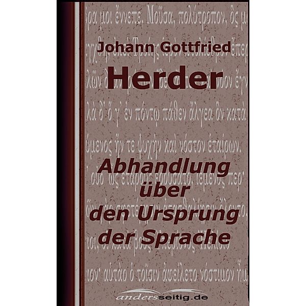 Abhandlung über den Ursprung der Sprache, Johann Gottfried Herder