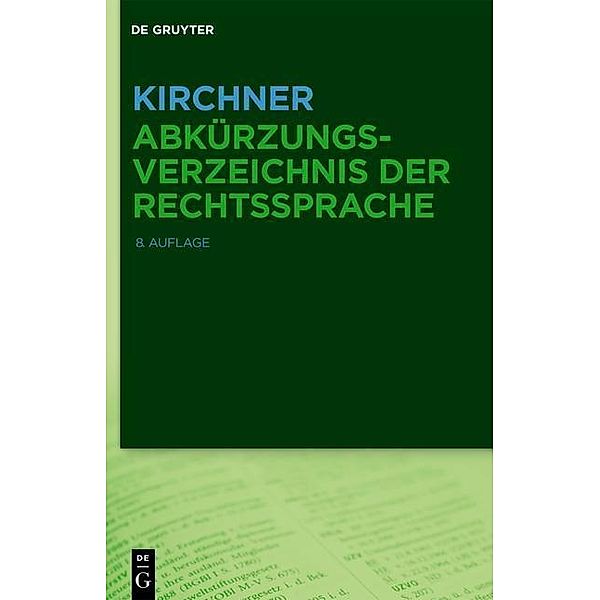 Abkürzungsverzeichnis der Rechtssprache, Hildebert Kirchner