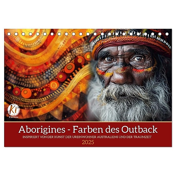 Aborigines - Farben des Outback (Tischkalender 2025 DIN A5 quer), CALVENDO Monatskalender, Calvendo, Kerstin Waurick