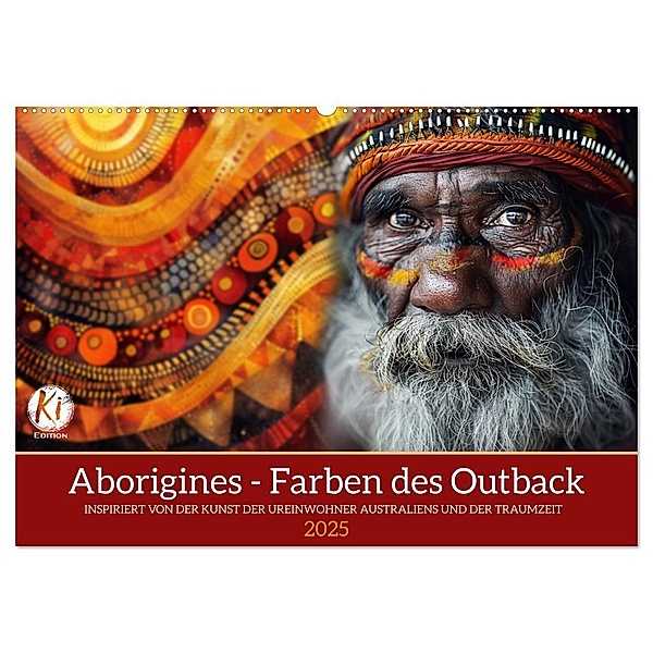Aborigines - Farben des Outback (Wandkalender 2025 DIN A2 quer), CALVENDO Monatskalender, Calvendo, Kerstin Waurick
