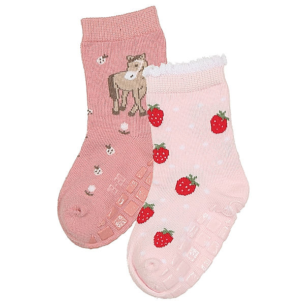 Sterntaler ABS-Socken PFERD 2er-Pack in rosa