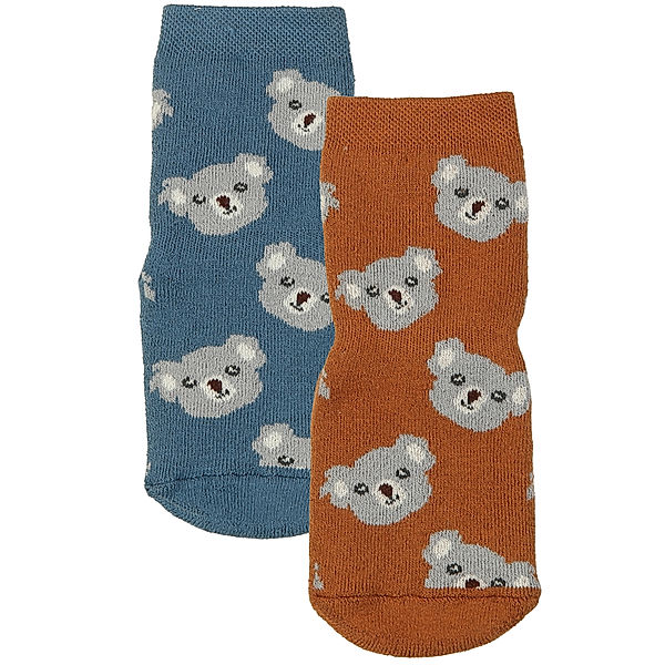 ewers ABS-Socken SOFTSTEP - KOALA 2er-Pack in blau/toffee