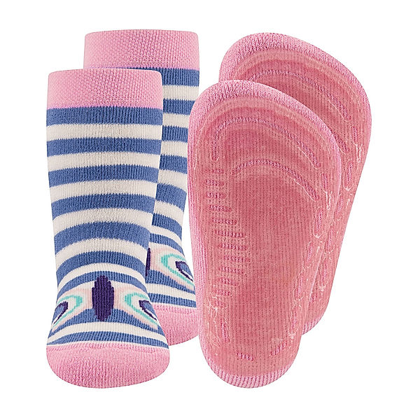 ewers ABS-Socken SOFTSTEP - SCHMETTERLING 2er-Pack in pink