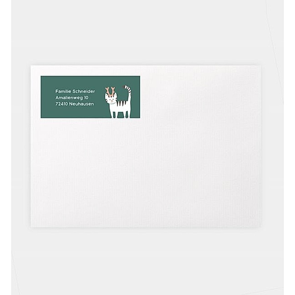 Absenderaufkleber Animals, Absenderaufkleber (70 x 30mm)